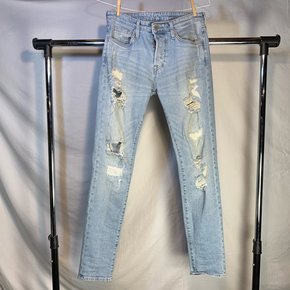 Heavy Distressed H&M skinny low waist jeans